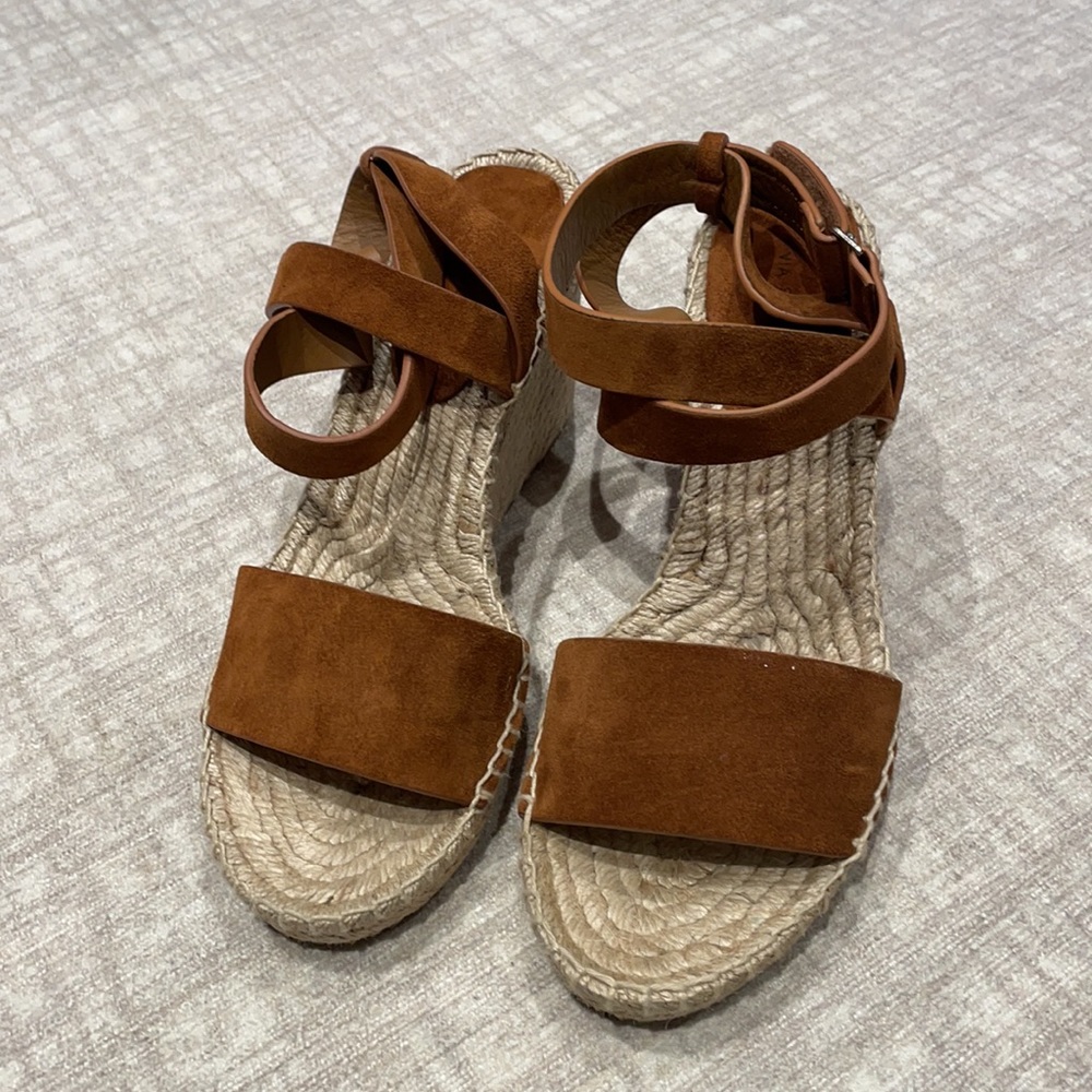 Via Spiga suede sandals espadrilles, new